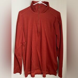 Patagonia Capilene Mens 1/4 Zip Long Sleeve Orange Size XXL